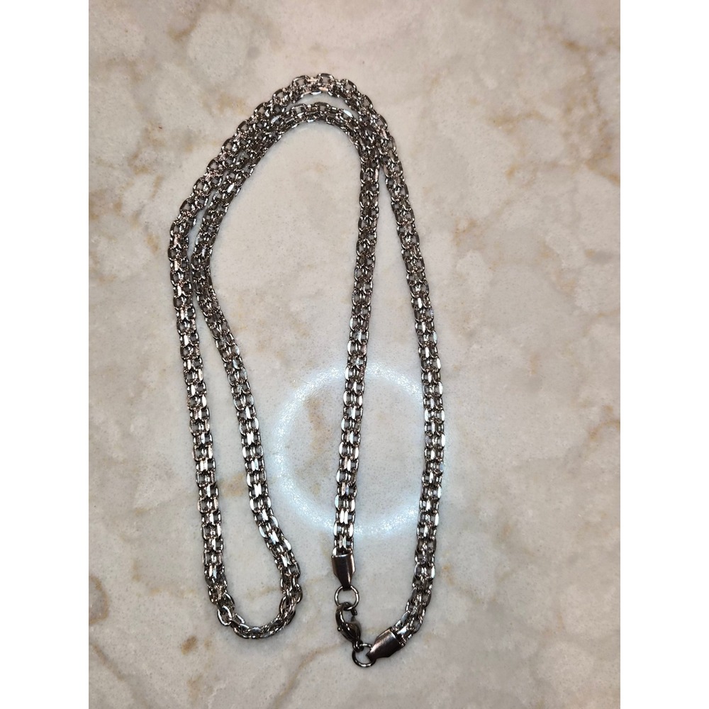 Mens Stainless Steel‎ Chain Necklace 316L S Steel Lobster Clasp 22 Inch